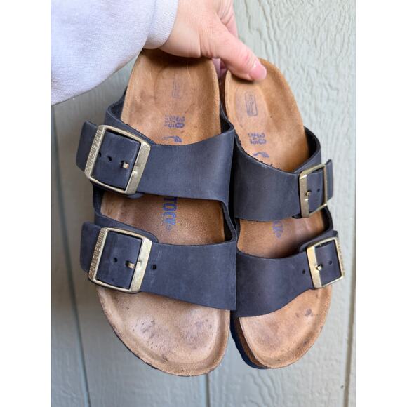 Birkenstock Arizona Sandals Midnight Blue Size 38 Women's - Picture 5 of 7